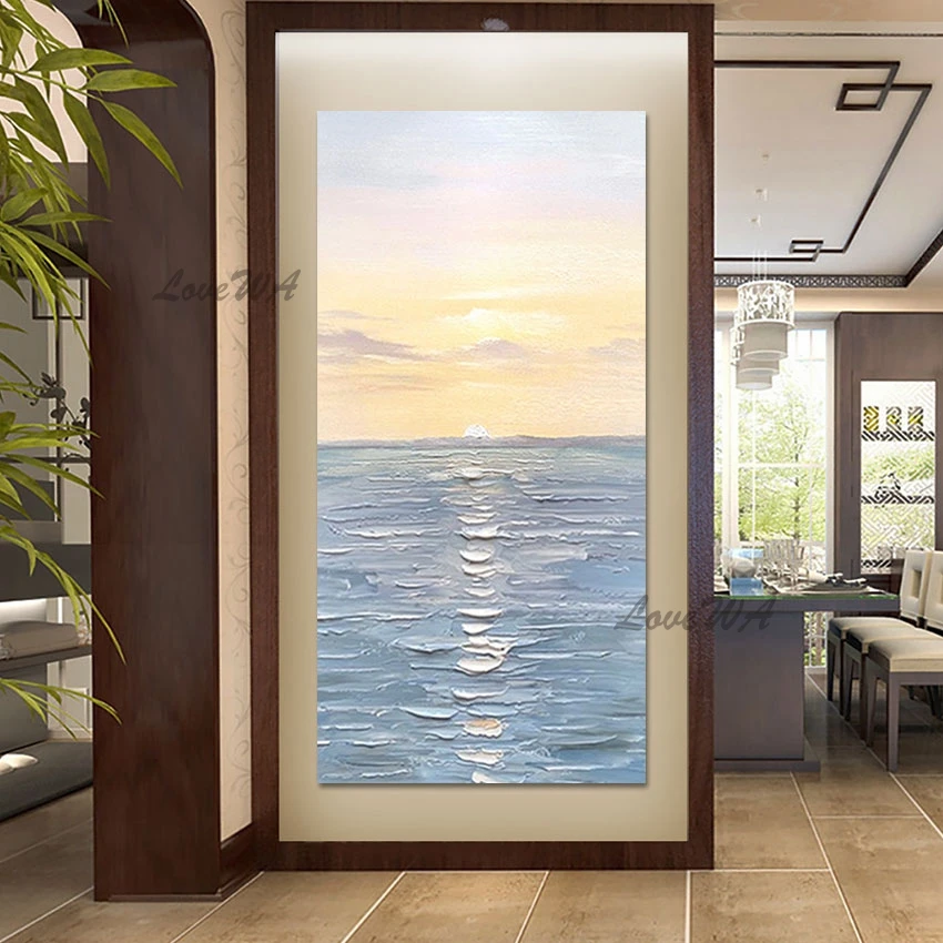 Canvas Oil Painting Seascape Abstract Decor Living Room Pictures For Walls Frameless Blue Thick Acrylic Landscape Hand Drawing
Canvas Oil Painting Seascape Abstract Decor Living Room Pictures For Walls Frameless Blue Thick Acrylic Landscape Hand Drawing