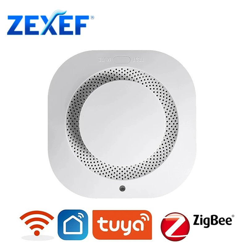 ZEXEF Smart WiFi/Zigbee детектор дыма умная пожарная сигнализация прогрессивный звук фотоэлектрический датчик дыма работает с многомодовым концентратором
ZEXEF Smart WiFi/Zigbee детектор дыма умная пожарная сигнализация прогрессивный звук фотоэлектрический датчик дыма работает с многомодовым концентратором