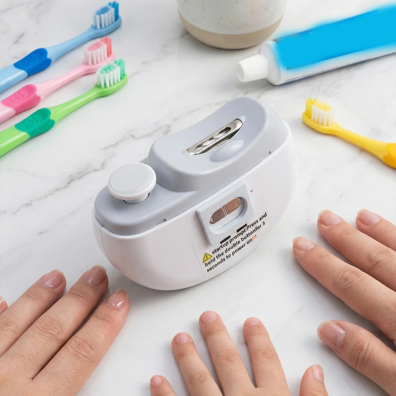 3 In 1 Electric Nail Clipper with LED Automatic Nail Trimmer Adjustable Manicure Polisher for Seniors Kids Adults (White)
3 In 1 Electric Nail Clipper with LED Automatic Nail Trimmer Adjustable Manicure Polisher for Seniors Kids Adults (White)