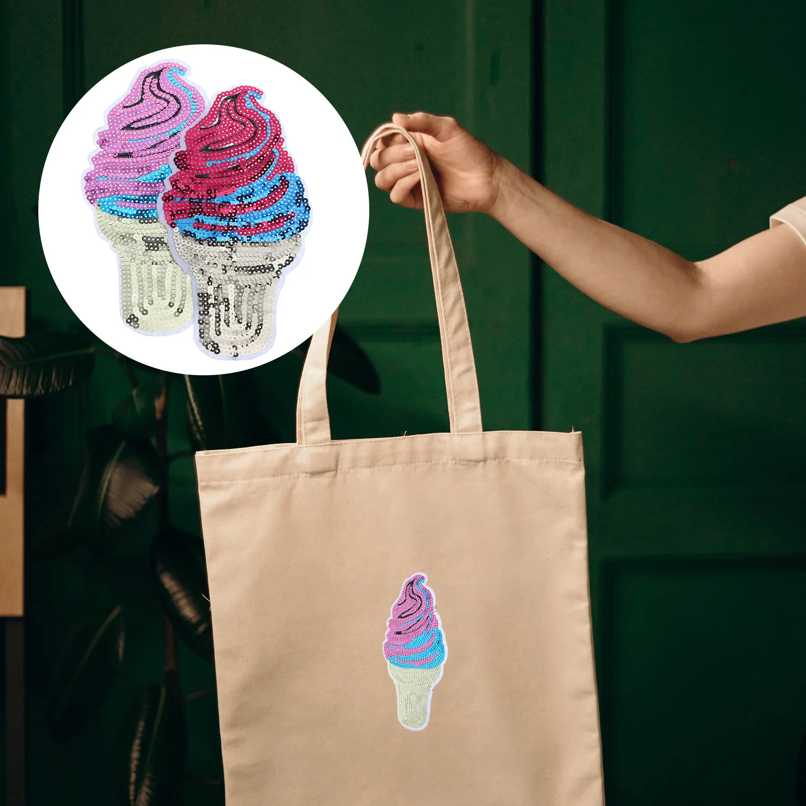 2 Pcs Fabric Repair Patch Ice Cream Cone Decal Iron Patches Accessories Sequins Groovy
2 Pcs Fabric Repair Patch Ice Cream Cone Decal Iron Patches Accessories Sequins Groovy