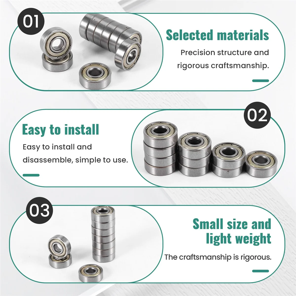 HOT!10 pcs. Ball bearings miniature deep groove ball bearings 608 ZZ 8 x 22 x 7mm Bearing Steel
HOT!10 pcs. Ball bearings miniature deep groove ball bearings 608 ZZ 8 x 22 x 7mm Bearing Steel