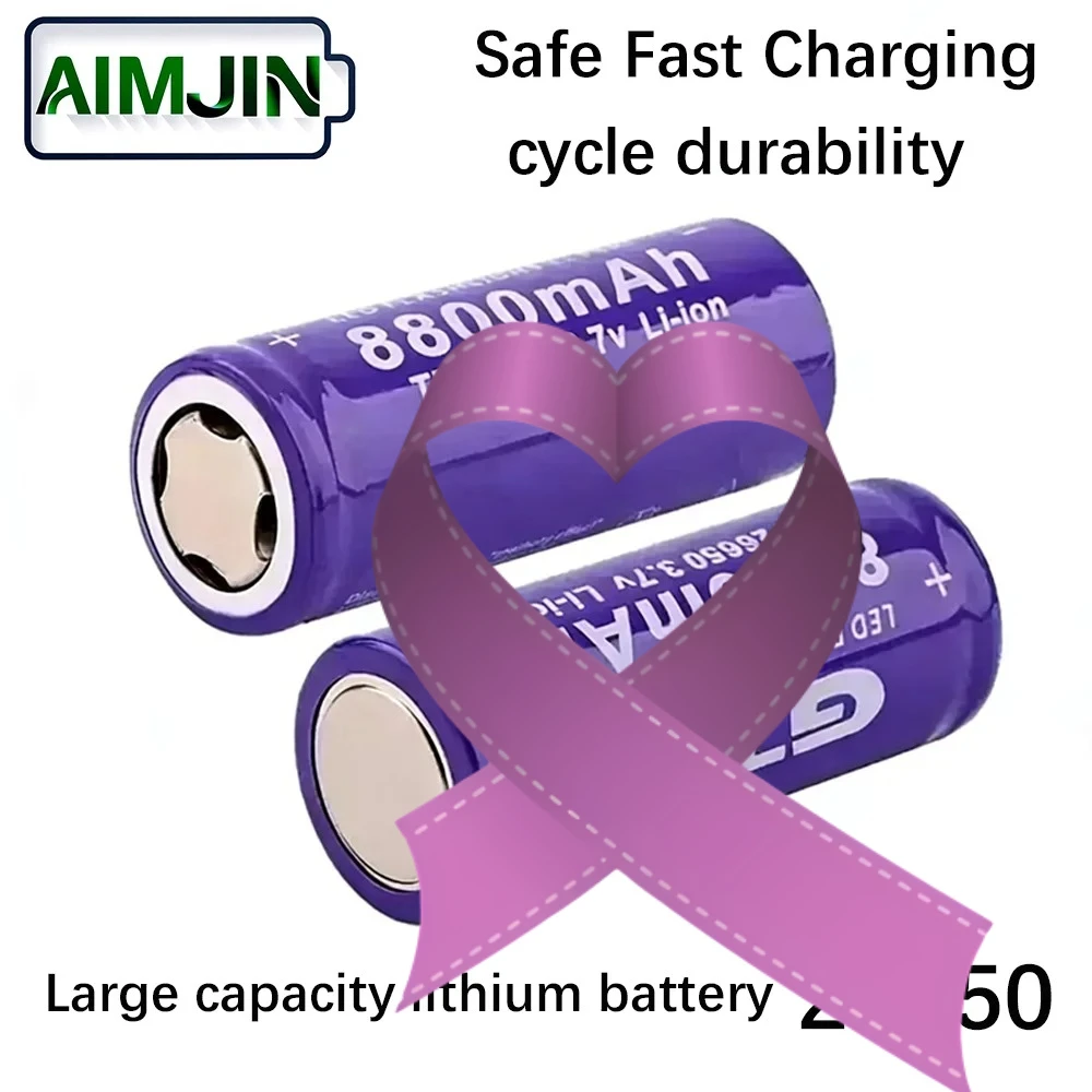 Batterie Li-ion Rechargeable, 26650 3.7V 8800mAh, Pour Lampe De Poche LED, Torche, Accumulateur, Chargeur, Nouveauté 26650
Batterie Li-ion Rechargeable, 26650 3.7V 8800mAh, Pour Lampe De Poche LED, Torche, Accumulateur, Chargeur, Nouveauté 26650