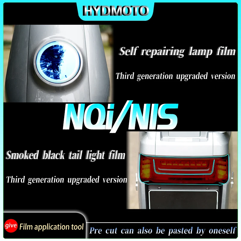 For NIU NQi N1S headlight tail light film Instrument film transparent protective film modified accessories
For NIU NQi N1S headlight tail light film Instrument film transparent protective film modified accessories