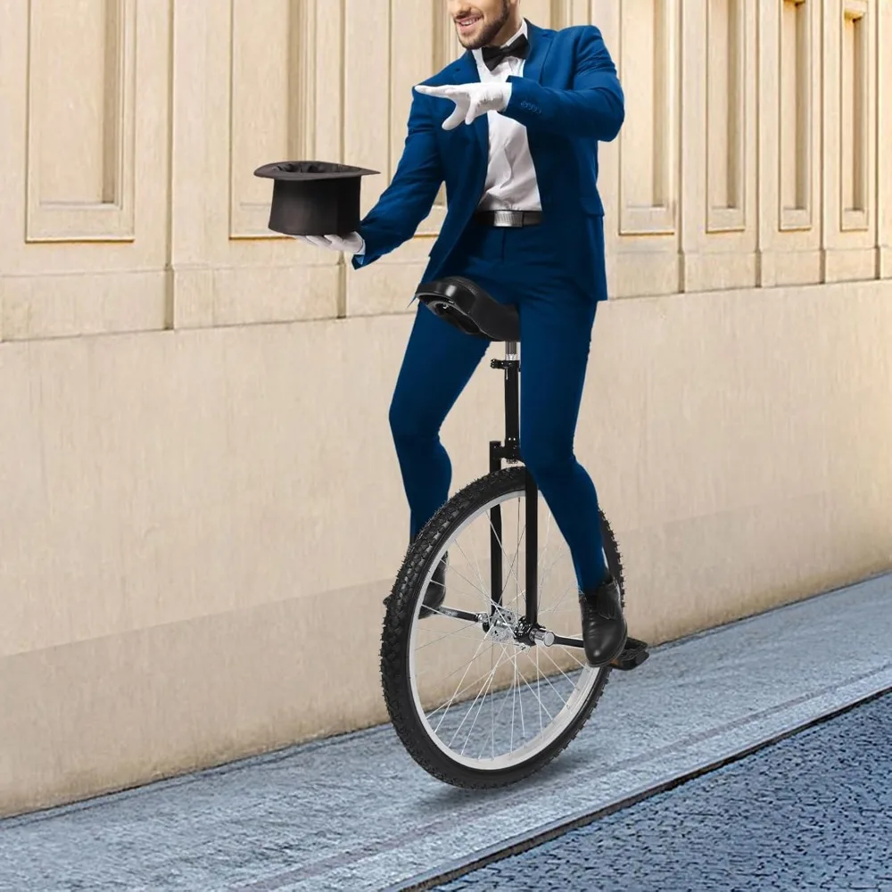 Outdoor Wheel Unicycle 24Inch One Wheel Bike Adjustable Seat Exercise Bicycle for 7-60 Years Old Outdoor Sports Fitness Exercise
Outdoor Wheel Unicycle 24Inch One Wheel Bike Adjustable Seat Exercise Bicycle for 7-60 Years Old Outdoor Sports Fitness Exercise