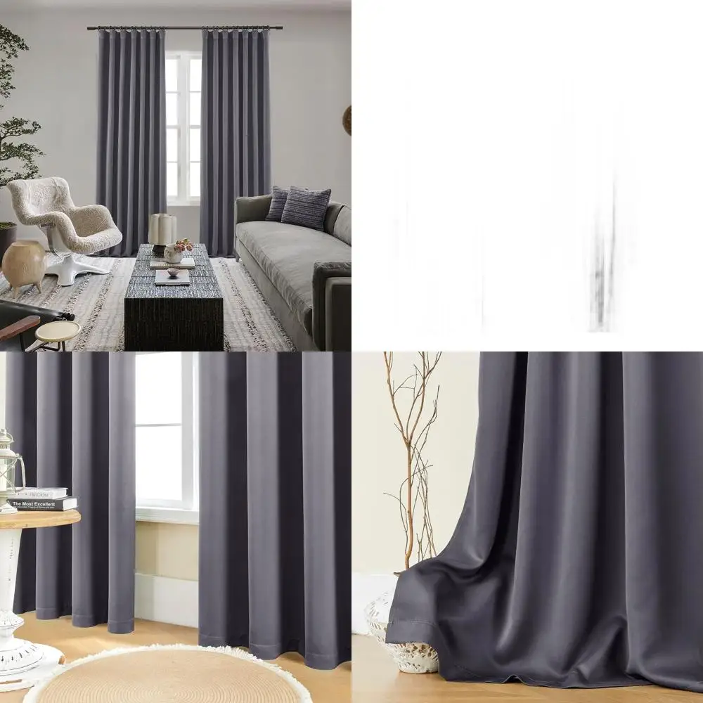 72 Wide Thermal Insulated Blackout Curtains, 84 Long, Dark Grey, for Living Room & Bedroom
72 Wide Thermal Insulated Blackout Curtains, 84 Long, Dark Grey, for Living Room & Bedroom