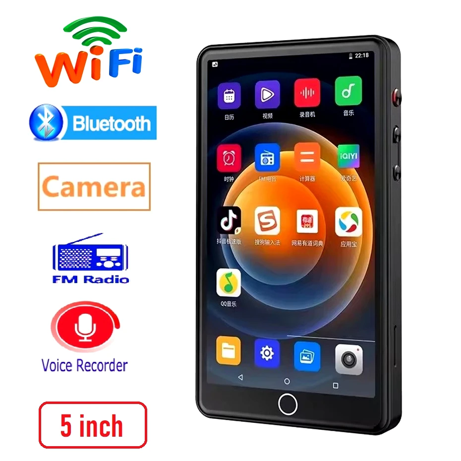 Mahdi MP4 Player With Camera Bluetooth Wifi Android 16gb Touch Screen Hifi Music MP3 Player TF Card Recorder Video Speaker 2025
Mahdi MP4 Player With Camera Bluetooth Wifi Android 16gb Touch Screen Hifi Music MP3 Player TF Card Recorder Video Speaker 2025