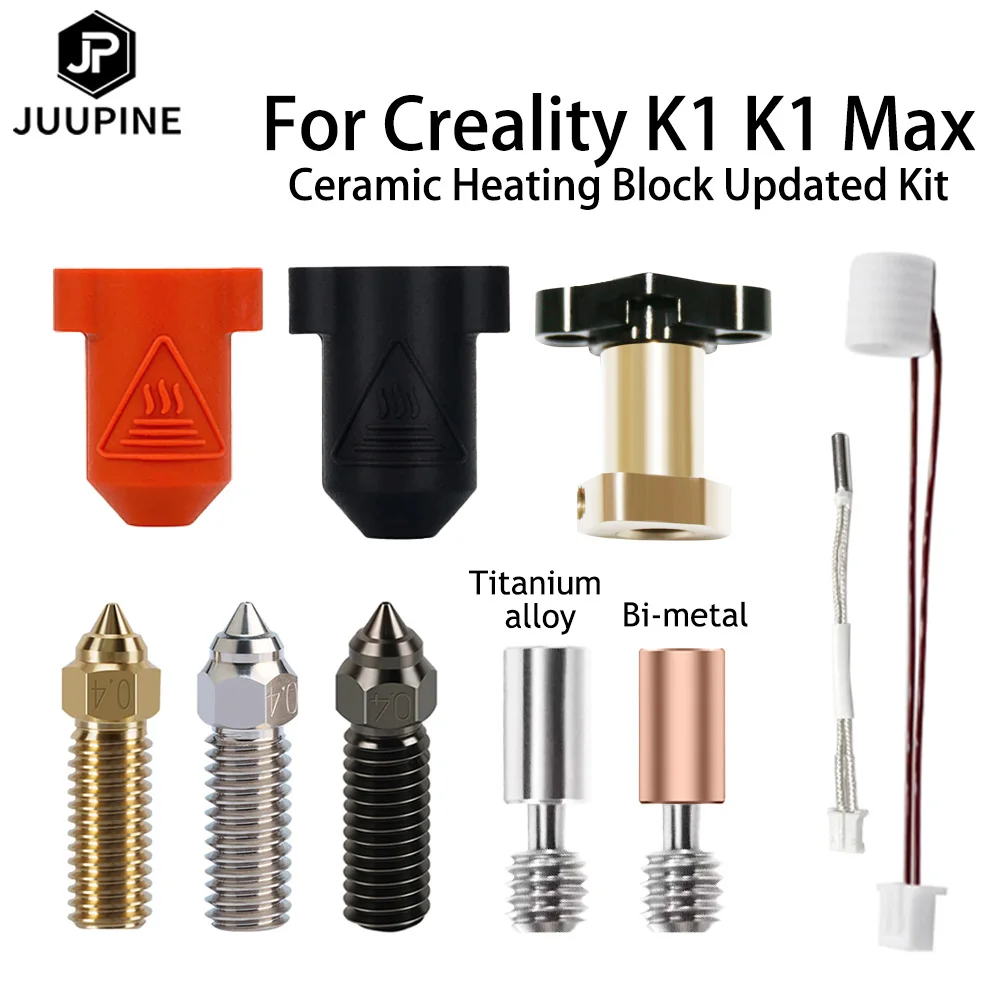 Для Creality K1/K1C Hotend Creality K1 Max Hotend керамический нагревательный блок сопло 300 °C Высокоскоростной экструдер для Creality K1 детали
Для Creality K1/K1C Hotend Creality K1 Max Hotend керамический нагревательный блок сопло 300 °C Высокоскоростной экструдер для Creality K1 детали