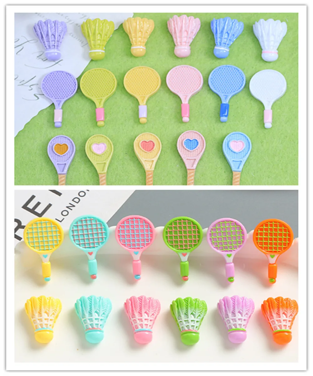 100pcs Kawaii Flatback Resin Badminton Tennis Racket Decoration Crafts Cabochon For Scrapbooking Diy Dollhouse Accessories
100pcs Kawaii Flatback Resin Badminton Tennis Racket Decoration Crafts Cabochon For Scrapbooking Diy Dollhouse Accessories
