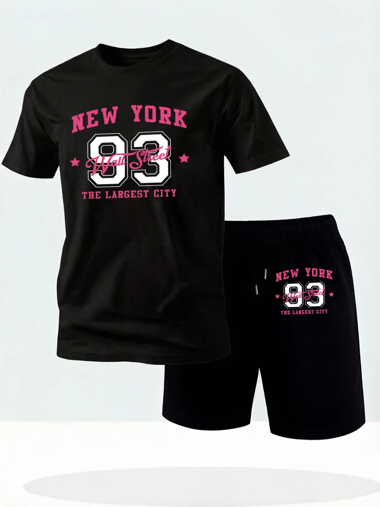 New York 93 The Largest City Design Comfortable Summer Shorts To Man 2Pc Set Cotton Cool Short Sleeve Simple Running Streetwear
New York 93 The Largest City Design Comfortable Summer Shorts To Man 2Pc Set Cotton Cool Short Sleeve Simple Running Streetwear