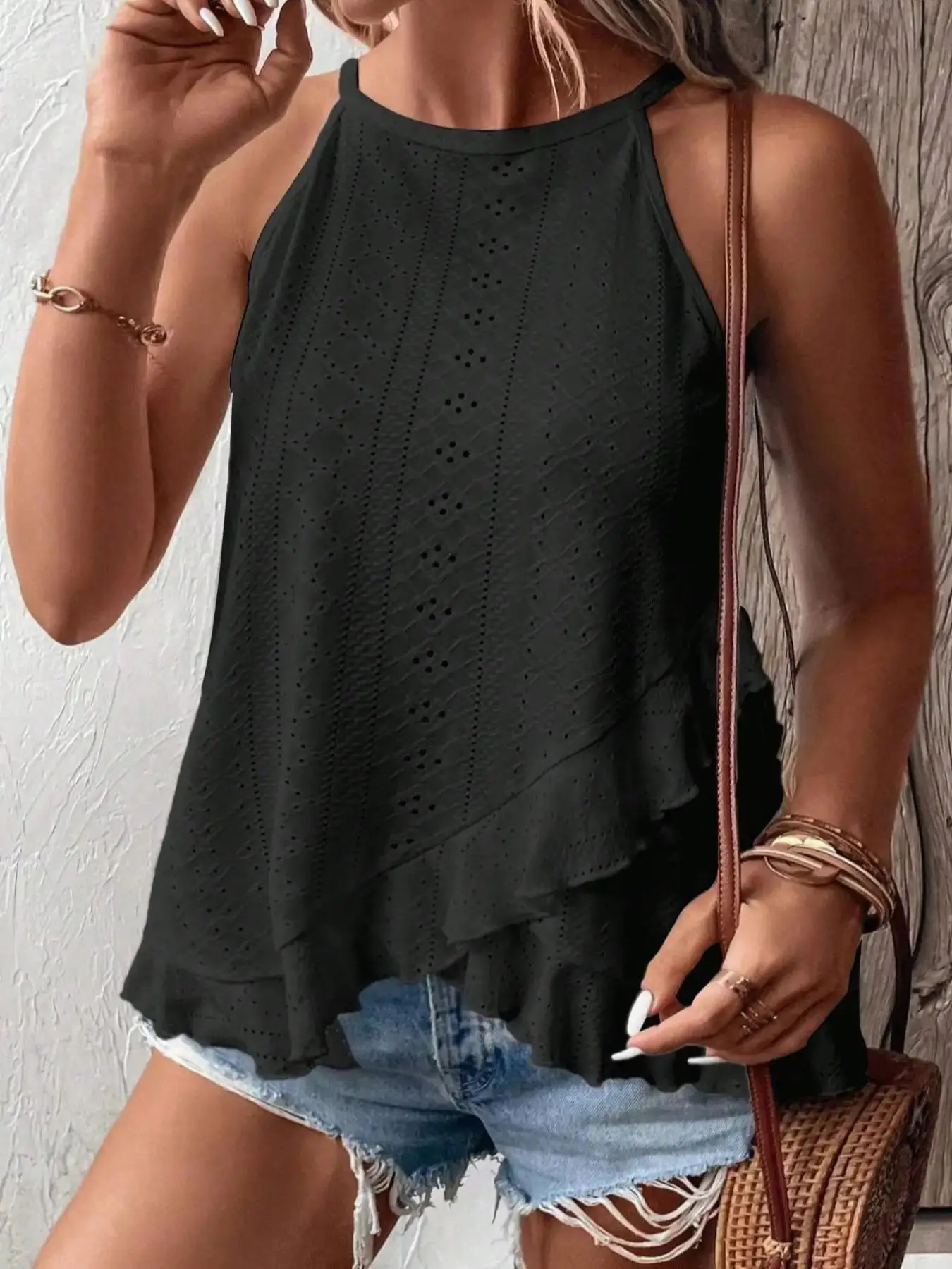 Plus Size Ethnic Pattern Backless Scoop Neck Cami Dress, Boho Fashion Sleeveless A Line Long Dress for Beach Holiday Vacation, W
Plus Size Ethnic Pattern Backless Scoop Neck Cami Dress, Boho Fashion Sleeveless A Line Long Dress for Beach Holiday Vacation, W