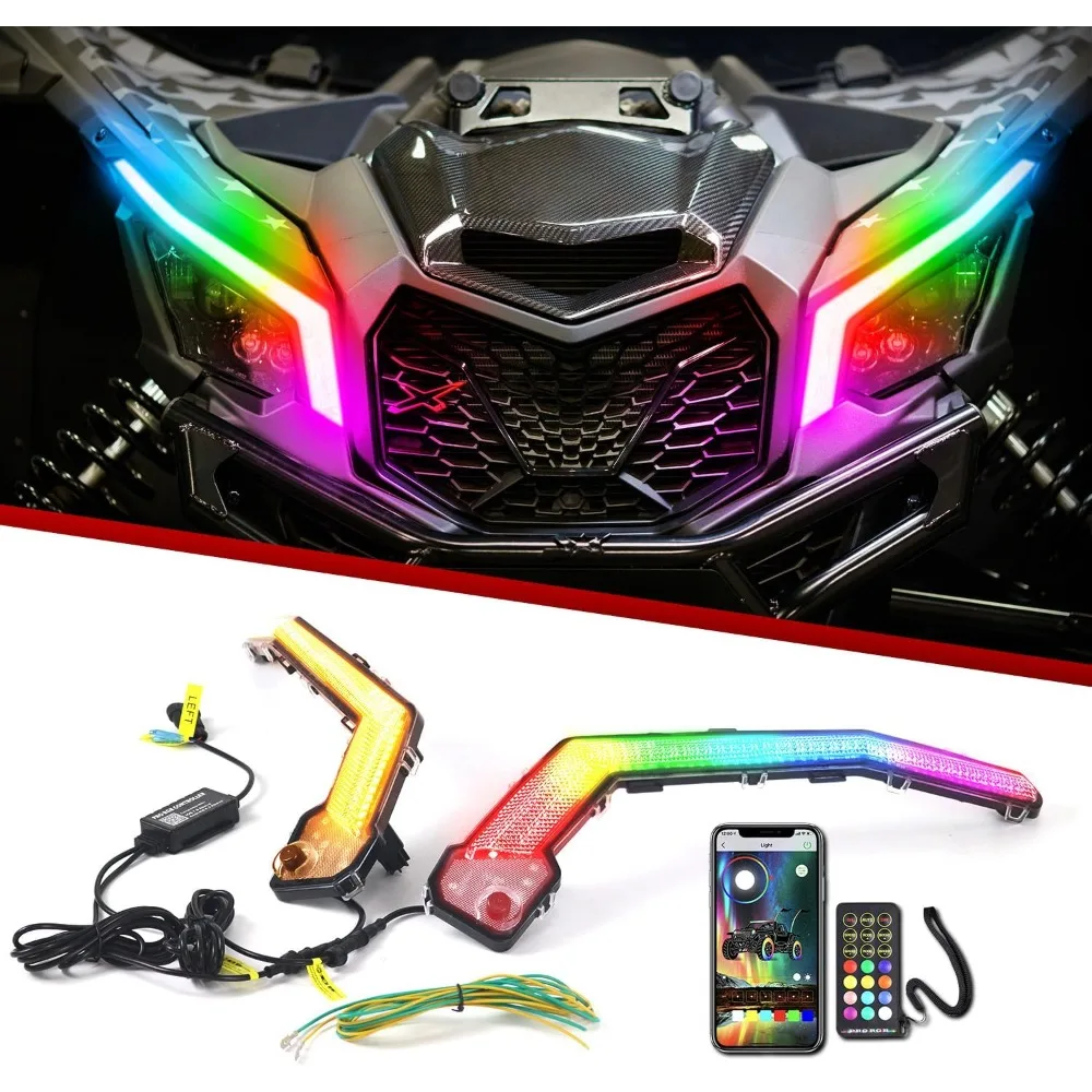 RGB LED Front Signature Beam Light Replacement for Can Am Maverick X3 XDS XRS Max Turbo R 2017-2024,with DRL Turn Signal Lighn
RGB LED Front Signature Beam Light Replacement for Can Am Maverick X3 XDS XRS Max Turbo R 2017-2024,with DRL Turn Signal Lighn