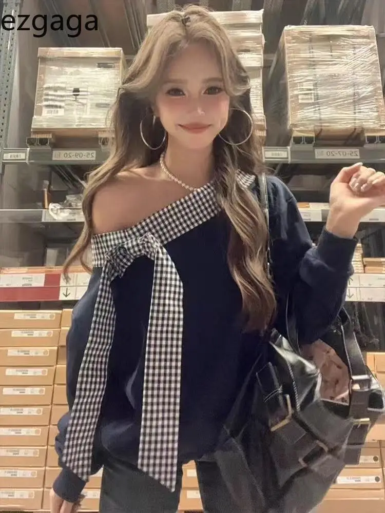 Ezgaga толстовки женские с бантом в клетку в стиле пэчворк диагональный воротник с открытыми плечами осенняя мода винтажные женские топы с капюшоном повседневные
Ezgaga толстовки женские с бантом в клетку в стиле пэчворк диагональный воротник с открытыми плечами осенняя мода винтажные женские топы с капюшоном повседневные