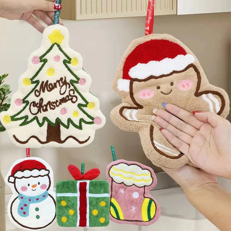 Coral Fleece Hand Towel For Kitchen Bathroom Cute Snowman Christmas Tree Cleaning Towel With Hanging Rope Xmas Decor Gift
Coral Fleece Hand Towel For Kitchen Bathroom Cute Snowman Christmas Tree Cleaning Towel With Hanging Rope Xmas Decor Gift