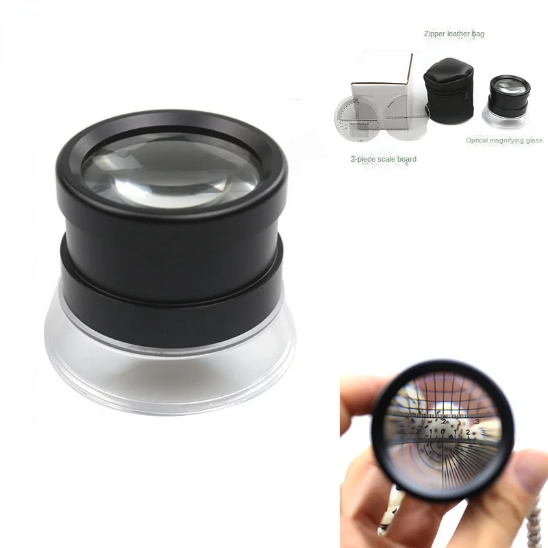 Cylindrical 30 Times Cross round Scale Plate Look Fabric Color Card Reading Small Word Diamond Magnifying Glass
Cylindrical 30 Times Cross round Scale Plate Look Fabric Color Card Reading Small Word Diamond Magnifying Glass