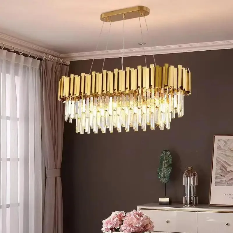Luxury Crystal Led Chandeliers For Living Room Dining Bedroom Adjustable Metal Hanging Lamp Indoor Lighting Lamparas Fixture
Luxury Crystal Led Chandeliers For Living Room Dining Bedroom Adjustable Metal Hanging Lamp Indoor Lighting Lamparas Fixture