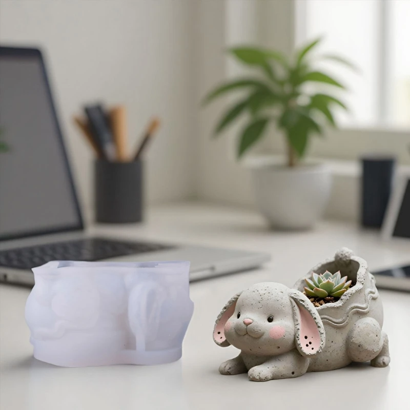 H7EB Reusable Rabbits Silicone Mould Flowerpot Holder Craft Projects
H7EB Reusable Rabbits Silicone Mould Flowerpot Holder Craft Projects