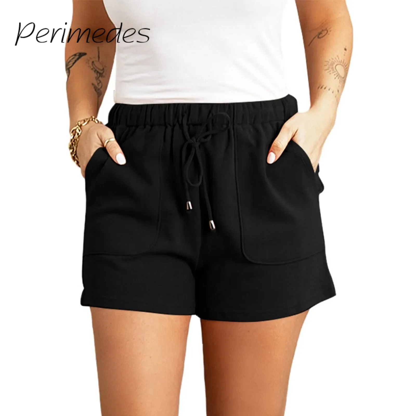 Fashionable Women'S Shorts Casual High Waist Drawstring Shorts 2024 Summer Solid Color Slim-Fit Breathable Shorts With Pockets
Fashionable Women'S Shorts Casual High Waist Drawstring Shorts 2024 Summer Solid Color Slim-Fit Breathable Shorts With Pockets