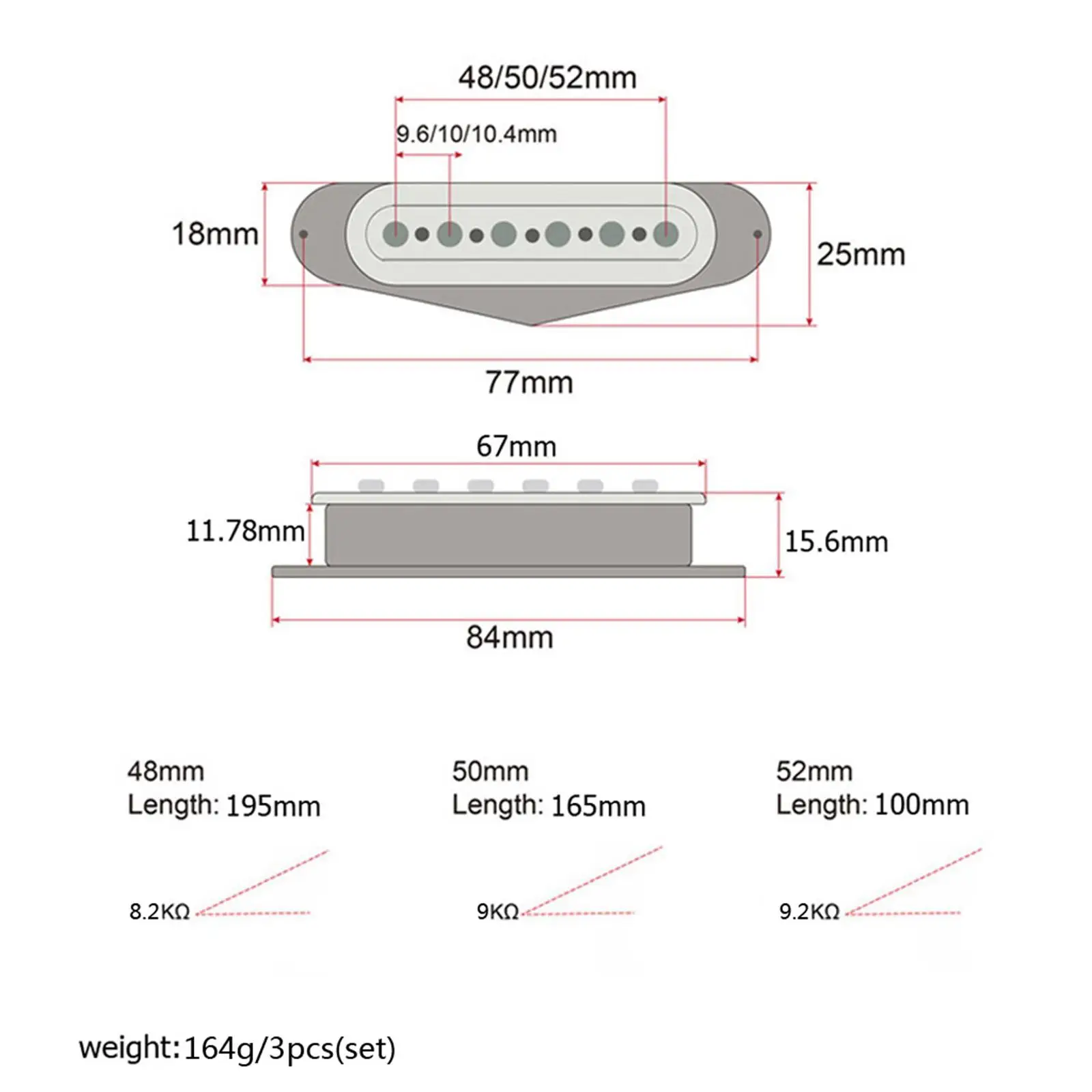 Passive Alnico V Single Coil Pickups Transparent Cover Set Bridge Middle Neck for Electric Guitar Accessories
Passive Alnico V Single Coil Pickups Transparent Cover Set Bridge Middle Neck for Electric Guitar Accessories