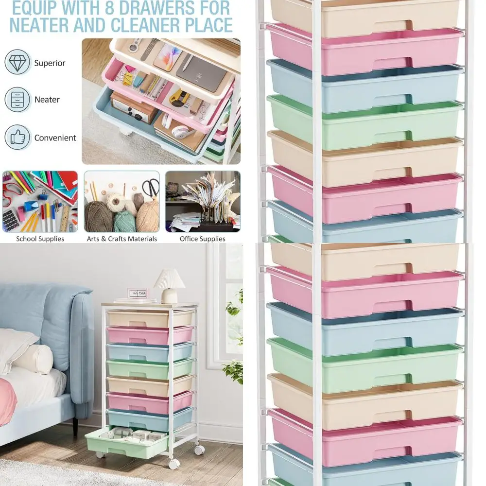 Тележка на колесиках с 8 ящиками и деревянной столешницей — универсальный органайзер для классной комнаты, офиса и дома радуги
Тележка на колесиках с 8 ящиками и деревянной столешницей — универсальный органайзер для классной комнаты, офиса и дома радуги