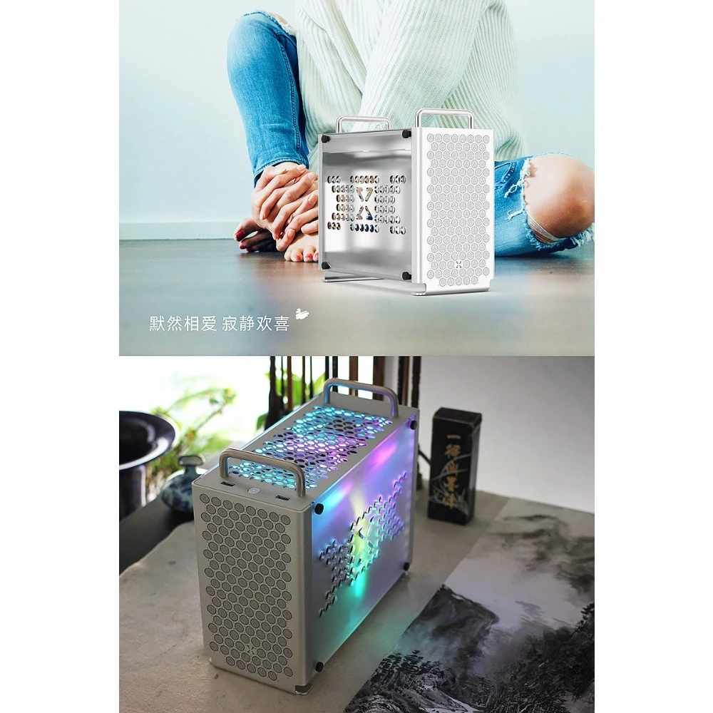 Портативный алюминиевый корпус ITX, мини-корпус для компьютера ITX с акриловой боковой панелью, поддержка блока питания SFX, компактный корпус для настольного ПК
Портативный алюминиевый корпус ITX, мини-корпус для компьютера ITX с акриловой боковой панелью, поддержка блока питания SFX, компактный корпус для настольного ПК