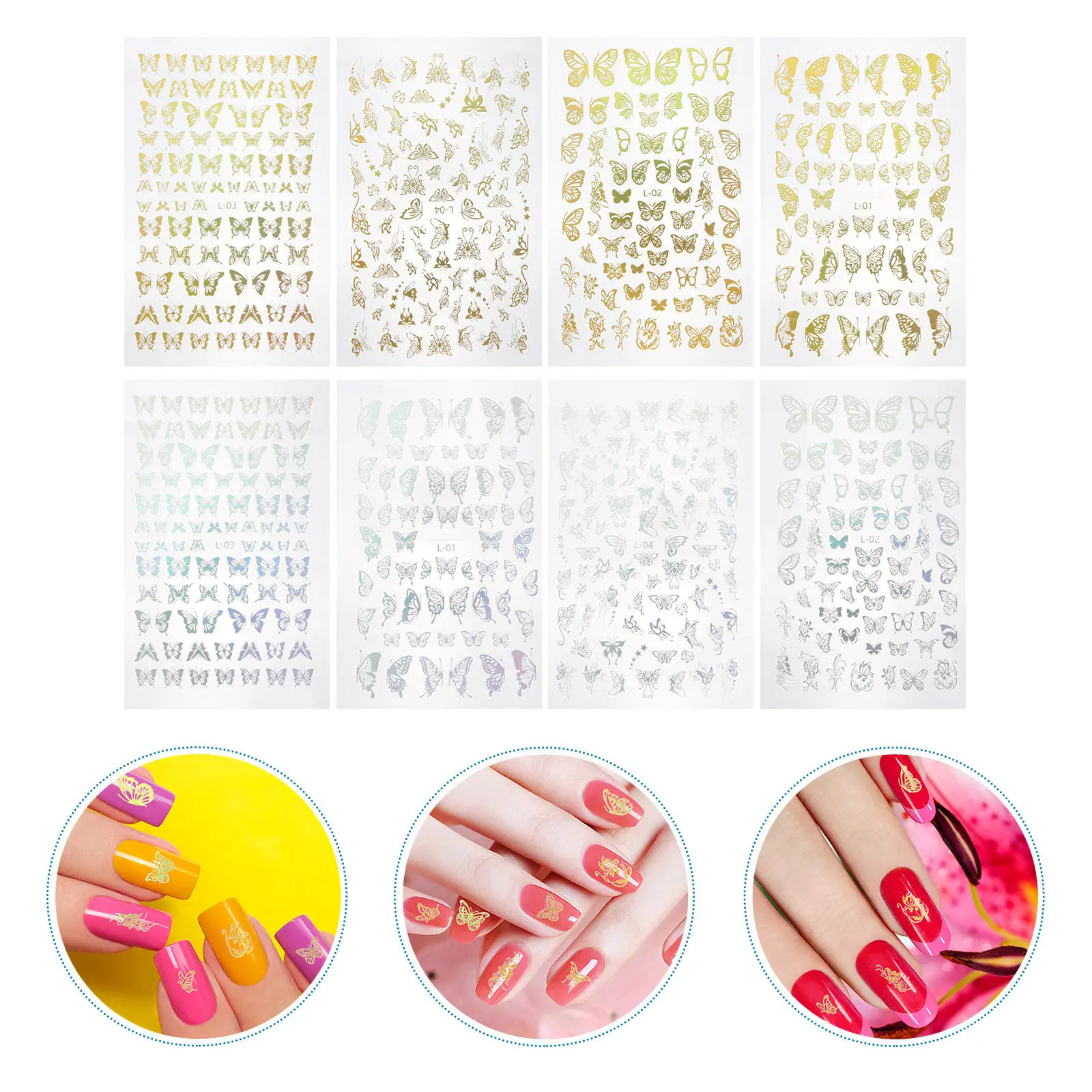 8 Sheets 3D Butterfly Nail Stickers Manicure Art Decals DIY Accessories Natural Artificial Nails Phone Cases Crafts Wallet Shoes
8 Sheets 3D Butterfly Nail Stickers Manicure Art Decals DIY Accessories Natural Artificial Nails Phone Cases Crafts Wallet Shoes