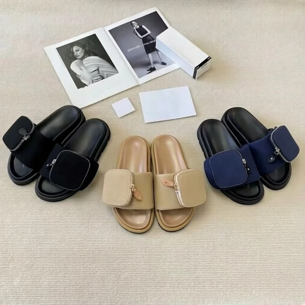 High-quality 2026 New Women's Pocket Zipper Slides Spring and Summer Large Size Squishy-feel Sandals Luxury Fashionable Platform Sole Slippers Size:35-45
High-quality 2026 New Women's Pocket Zipper Slides Spring and Summer Large Size Squishy-feel Sandals Luxury Fashionable Platform Sole Slippers Size:35-45
