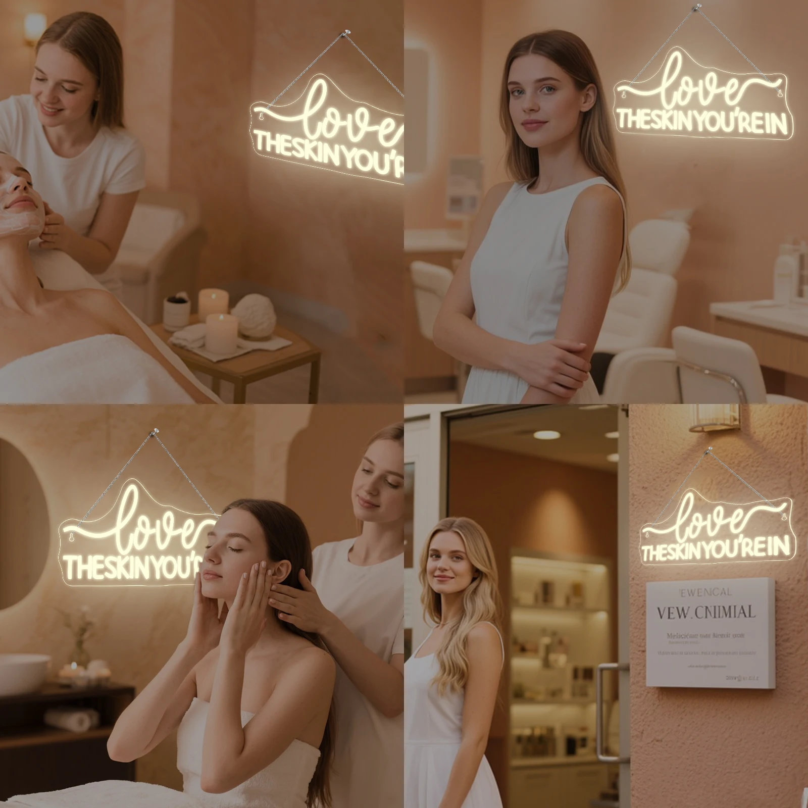 Love the Skin You're in Neon Sign Facial Spa Neon Light for Wall Decor Warm White Letters Business Skin Care Salon Shop
Love the Skin You're in Neon Sign Facial Spa Neon Light for Wall Decor Warm White Letters Business Skin Care Salon Shop