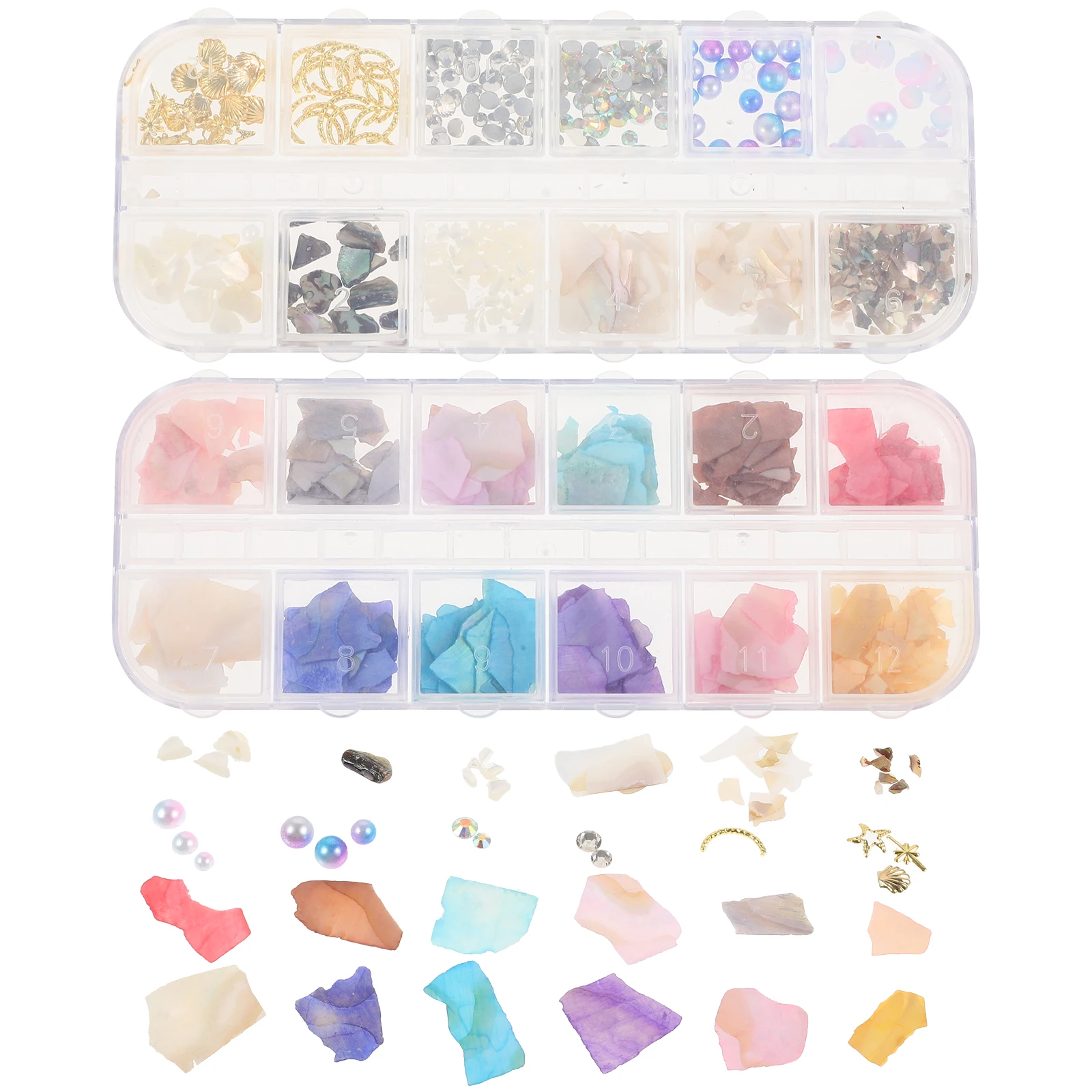 2 set Shell Pieces Kit Full Shell Material For Nail Art Decor Manicure Tools Set Diy Accessories Rhinestones Decorations Craft
2 set Shell Pieces Kit Full Shell Material For Nail Art Decor Manicure Tools Set Diy Accessories Rhinestones Decorations Craft