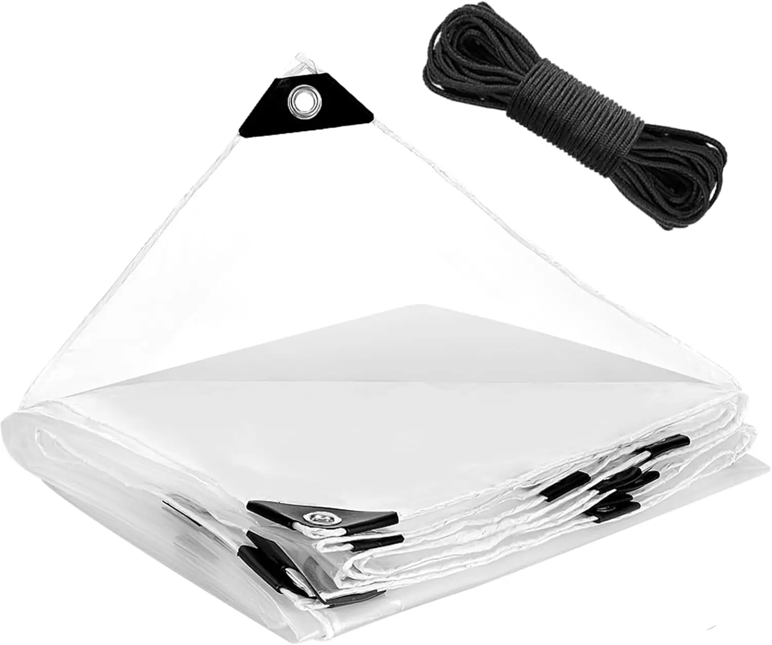 6.6x13 FT Clear Heavy Duty Waterproof Tarp, 5 mil Anti-Tear Snowproof & Windproof for Patio Winterizing Garden Enclosure
6.6x13 FT Clear Heavy Duty Waterproof Tarp, 5 mil Anti-Tear Snowproof & Windproof for Patio Winterizing Garden Enclosure