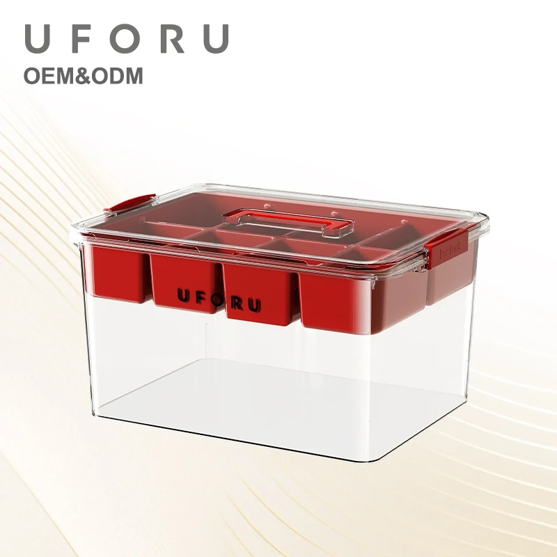 UFORU Clear Layered Partition Tool Box, Oversized Handle, Stackable Top Groove, Multi-Compartment Hardware Organizer
UFORU Clear Layered Partition Tool Box, Oversized Handle, Stackable Top Groove, Multi-Compartment Hardware Organizer
