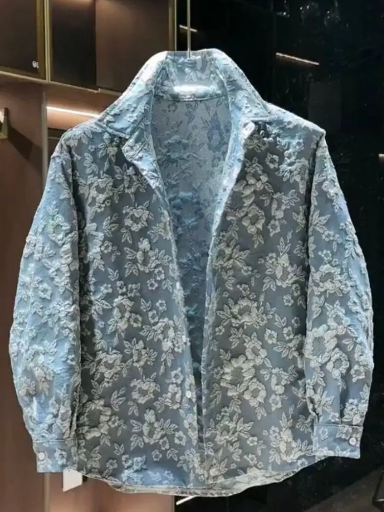 Men's Loose Fit Long Sve irt Emed Floral Design Spring New Sle Trendy Haome Thin Outerwear Polyester Fiber
Men's Loose Fit Long Sve irt Emed Floral Design Spring New Sle Trendy Haome Thin Outerwear Polyester Fiber
