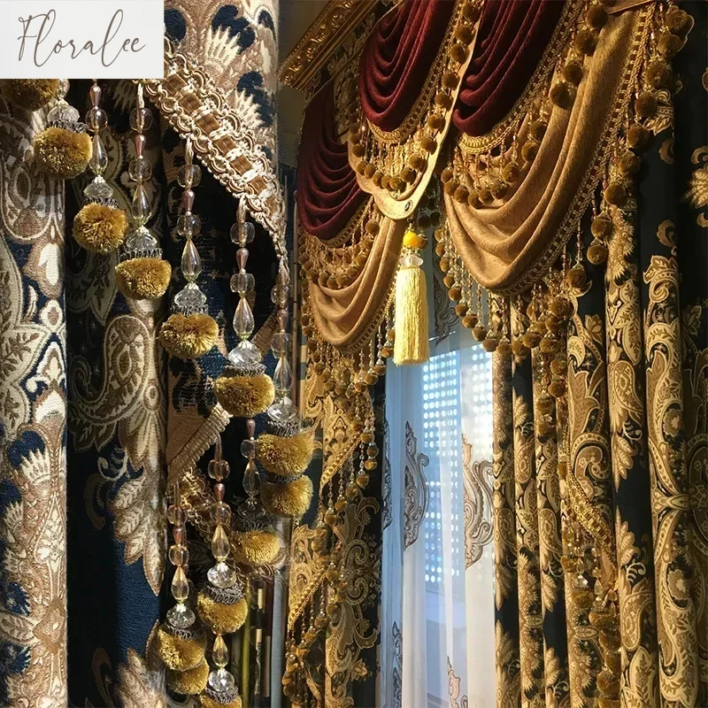 European-style Luxury Curtains for Living Room Bedroom Villas Palace High-end Thick Chenille Blackout Curtain Customized Decor
European-style Luxury Curtains for Living Room Bedroom Villas Palace High-end Thick Chenille Blackout Curtain Customized Decor
