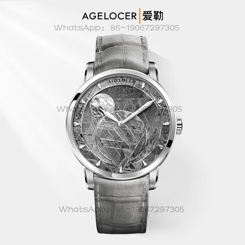 AILER AGELOCER Astronomer Natural Meteorite 29.51 Days Moon Phase Mechanical Watch Boyfriend Birthday Gift
AILER AGELOCER Astronomer Natural Meteorite 29.51 Days Moon Phase Mechanical Watch Boyfriend Birthday Gift