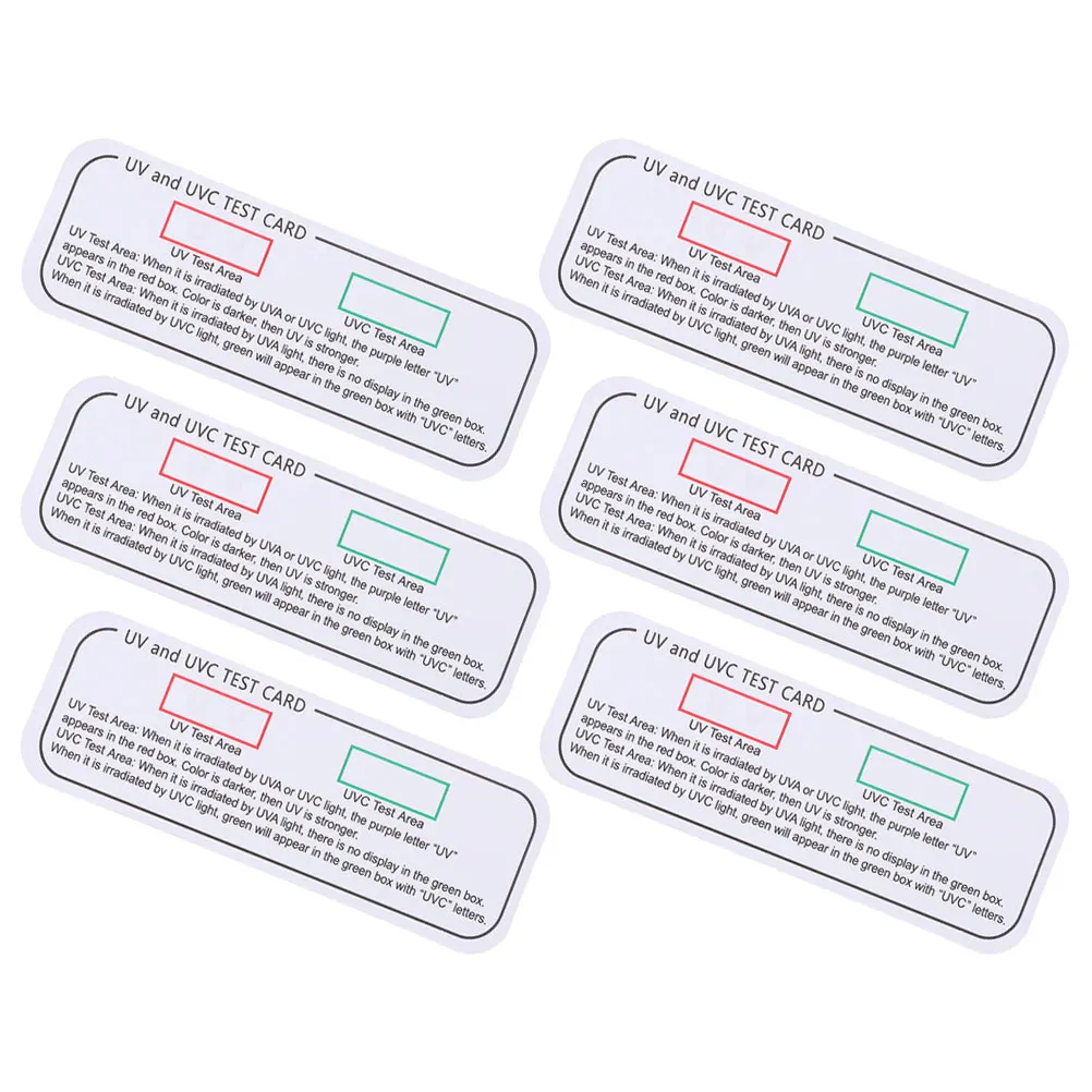 6 Pcs UV Card Testing Cards Identifying Papers for Accessory Instruction Tester Uvc
6 Pcs UV Card Testing Cards Identifying Papers for Accessory Instruction Tester Uvc