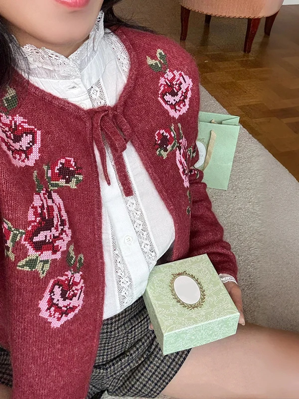 Elegant Women's Loose Knitted Sweater with Cross Stitch Flower Crochet Design Wool Blend Yarn Early Spring Fashion 2026
Elegant Women's Loose Knitted Sweater with Cross Stitch Flower Crochet Design Wool Blend Yarn Early Spring Fashion 2026