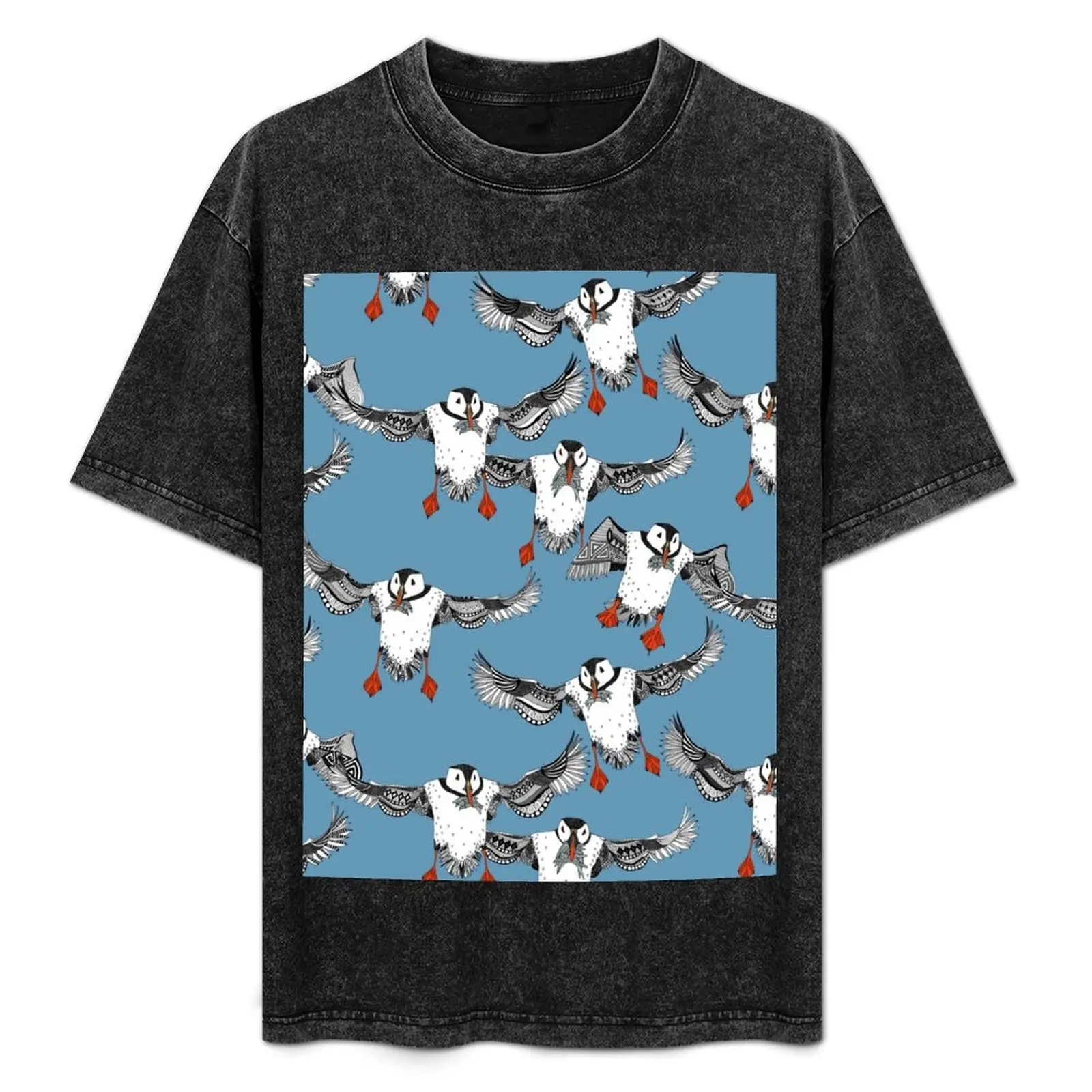 Atlantic Puffins blue T-Shirt Trendy Print Short Sleeve T-Shirt
Atlantic Puffins blue T-Shirt Trendy Print Short Sleeve T-Shirt