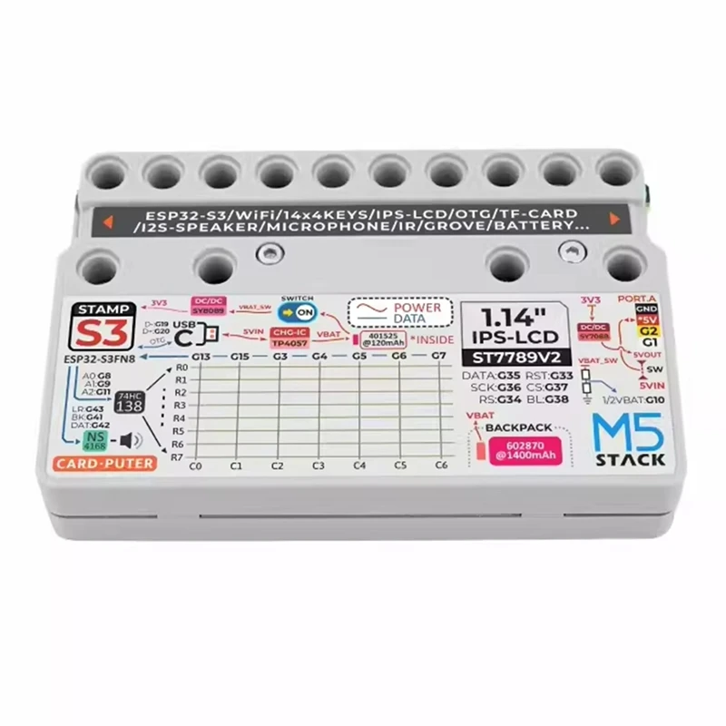 A26T-M5stack Cardcomputer Stamps3 Microcontroller 56 Key Keyboard Card Computer DIY Electronics
A26T-M5stack Cardcomputer Stamps3 Microcontroller 56 Key Keyboard Card Computer DIY Electronics