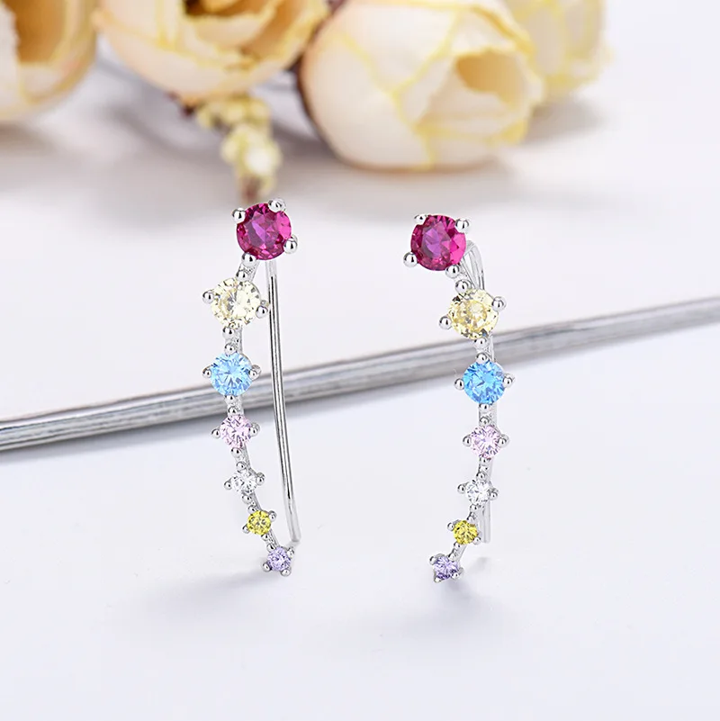 Colorful Women's Earrings with Garnet Yellow Emerald Sapphic White Zircon 925 Sterling Silver Jewelry Accessory
Colorful Women's Earrings with Garnet Yellow Emerald Sapphic White Zircon 925 Sterling Silver Jewelry Accessory