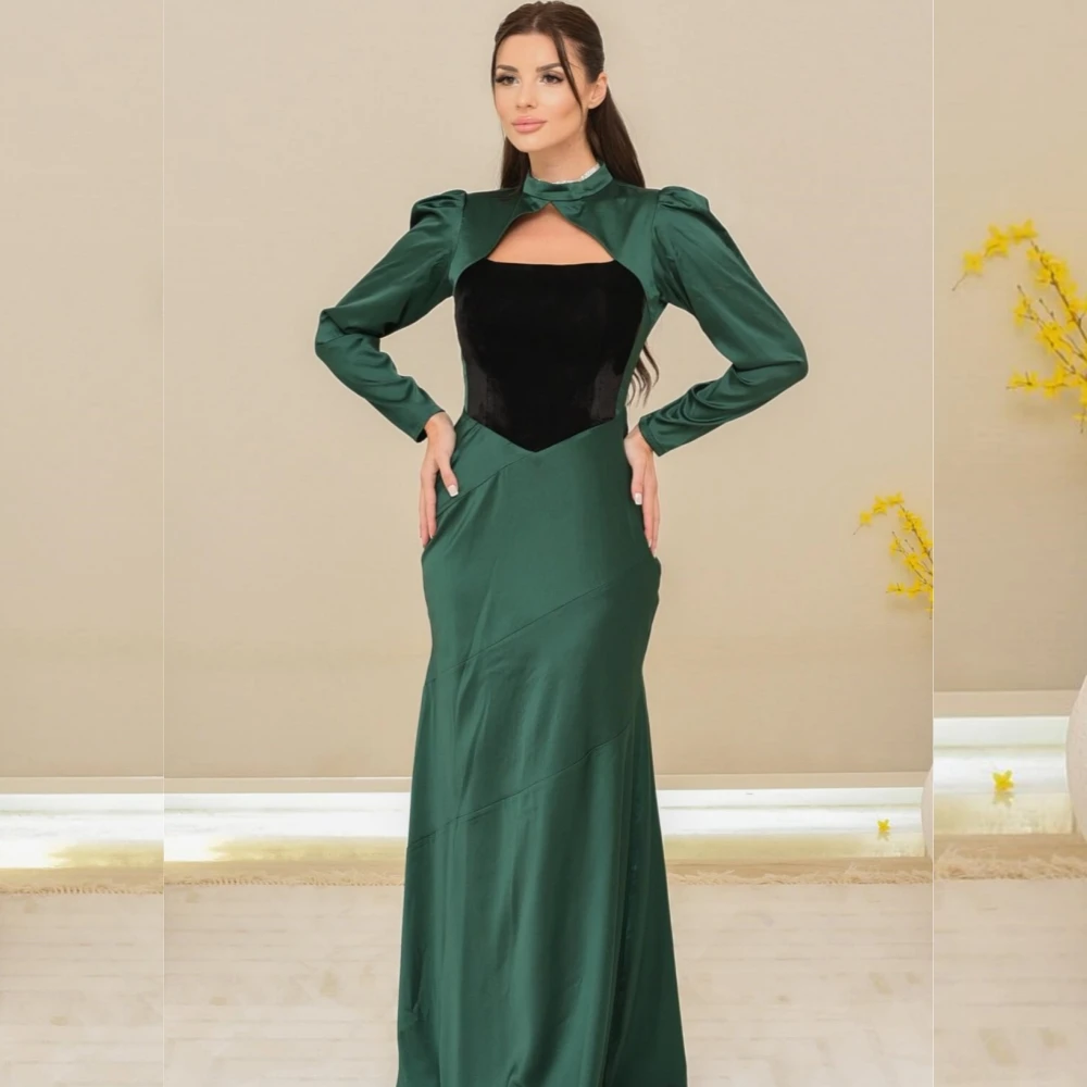 Customized Elegant Matching Charmeuse Pleat A-line High Collar Long Dresses Bespoke Occasion Formal Casual
Customized Elegant Matching Charmeuse Pleat A-line High Collar Long Dresses Bespoke Occasion Formal Casual