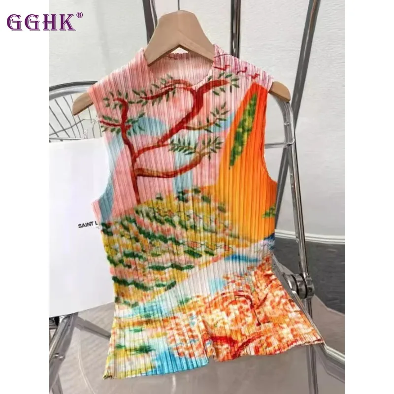 2024 Versatile Classic Simple Solid Color Stand Up Collar Pleated Top Women New Slim Slim Short Sleeve Miyake T-shirt Summer
2024 Versatile Classic Simple Solid Color Stand Up Collar Pleated Top Women New Slim Slim Short Sleeve Miyake T-shirt Summer