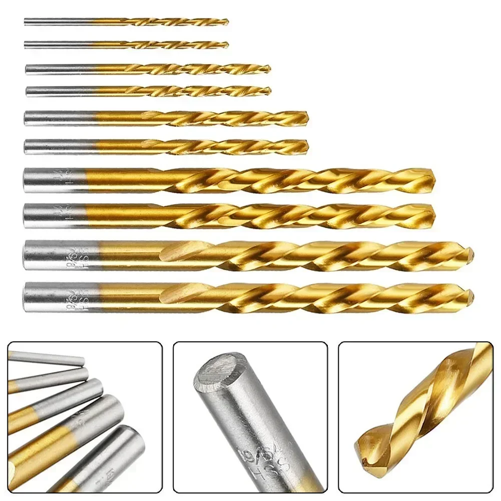 Drill Bits Left Hand Drill Bits Reversal Shank Strong Way 10pcs/Set Drilling Gold HSS Drilling High‑speed Steel
Drill Bits Left Hand Drill Bits Reversal Shank Strong Way 10pcs/Set Drilling Gold HSS Drilling High‑speed Steel