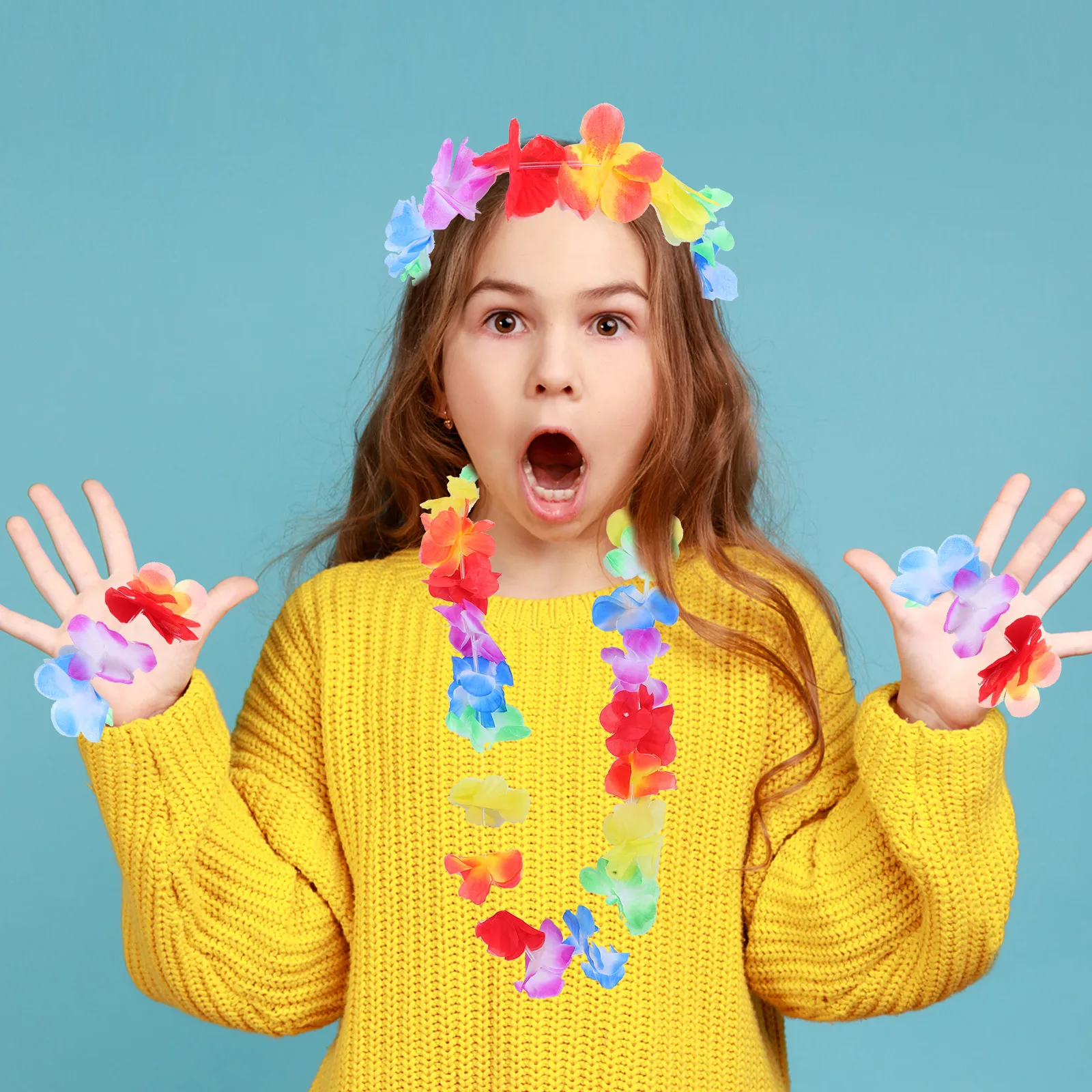 4pcs Hawaiian Kids Grass Skirt Set Luau Party Costume Dance Outfit With Head Garland Bracelets Blue Role Play Accessories
4pcs Hawaiian Kids Grass Skirt Set Luau Party Costume Dance Outfit With Head Garland Bracelets Blue Role Play Accessories