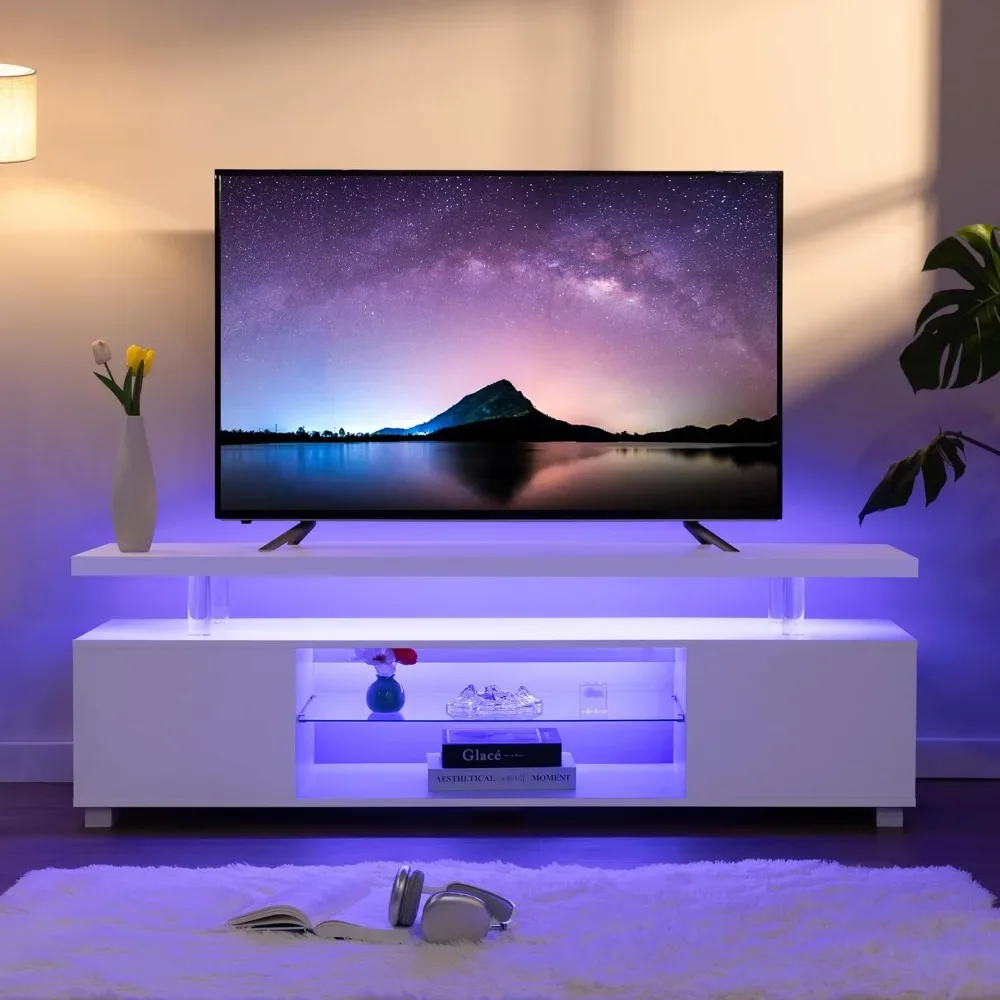 LED TV Stand White TV Stands for Living Room Modern TV Stand with Storage for 65/70/75 inche TVs Entertainment Center for Living
LED TV Stand White TV Stands for Living Room Modern TV Stand with Storage for 65/70/75 inche TVs Entertainment Center for Living