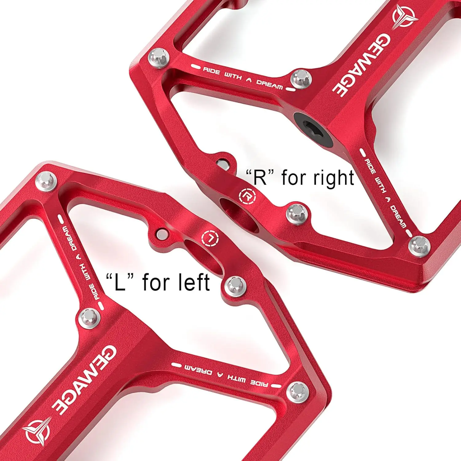 Road/Mountain Bike Pedals - 3 Bearings Bicycle Pedals - 9/16” CNC Machined Flat Pedals with Removable Anti-Skid Nails
Road/Mountain Bike Pedals - 3 Bearings Bicycle Pedals - 9/16” CNC Machined Flat Pedals with Removable Anti-Skid Nails