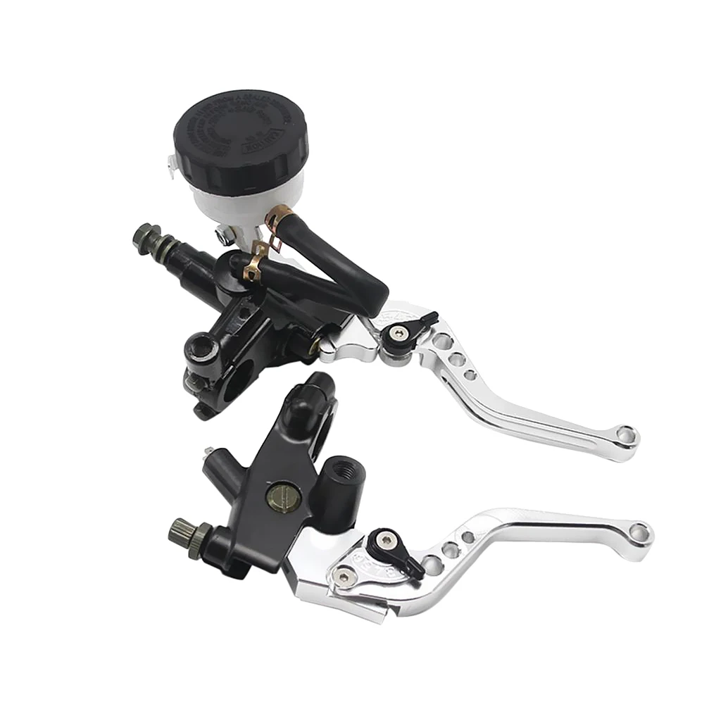 Universal Motorcycle Brake Clutch Levers Set Two Finger Adjustable Aluminum Alloy Pump for 7/8 Inch Bar Street Dirt Bike
Universal Motorcycle Brake Clutch Levers Set Two Finger Adjustable Aluminum Alloy Pump for 7/8 Inch Bar Street Dirt Bike