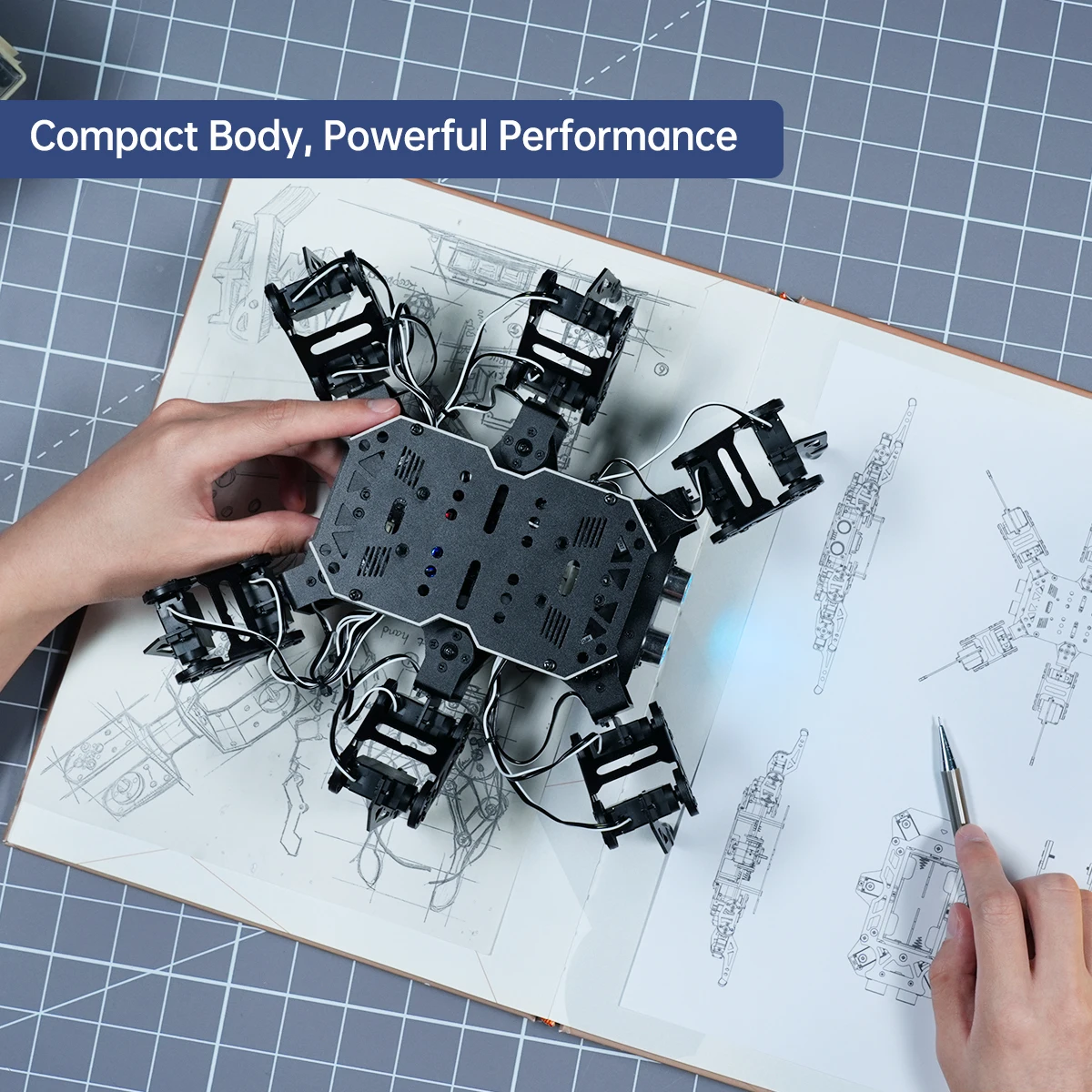 NEW Factory Hiwonder MiniHexa Hexapod STEM Robot with AI Vision & Voice Interaction, Support Arduino Programming & Sensor Expans
NEW Factory Hiwonder MiniHexa Hexapod STEM Robot with AI Vision & Voice Interaction, Support Arduino Programming & Sensor Expans