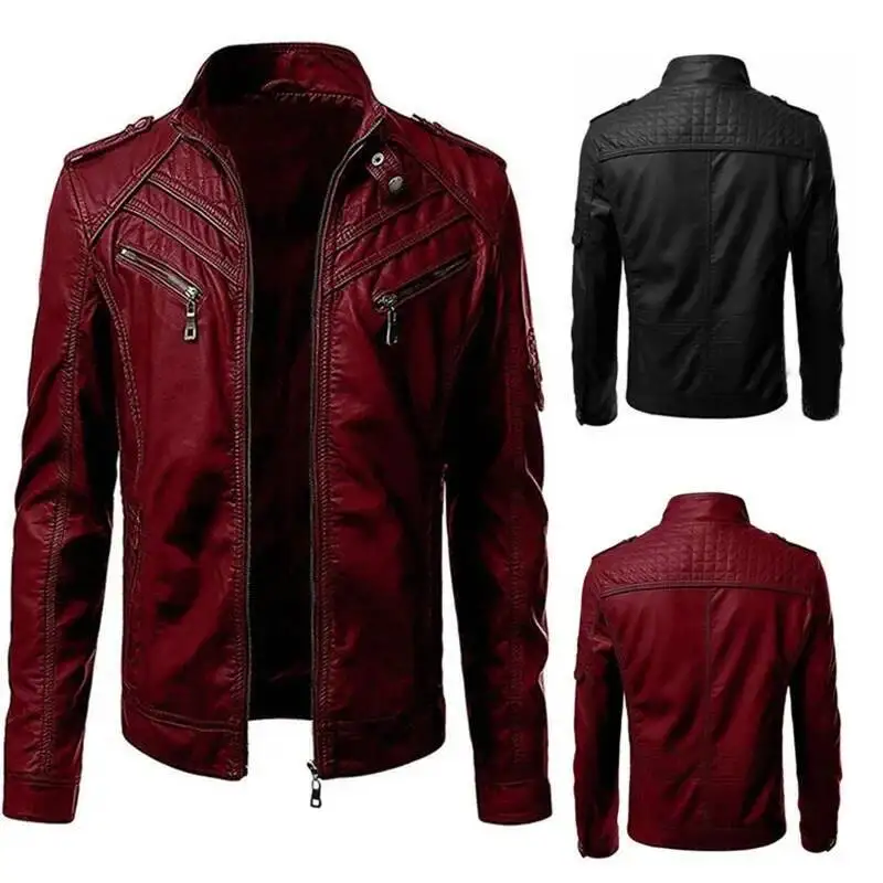 The New Casual High-End Fashion Leather Coat Men Sell European And American Solid Color Handsome Stand-Up Collar Jacket
The New Casual High-End Fashion Leather Coat Men Sell European And American Solid Color Handsome Stand-Up Collar Jacket