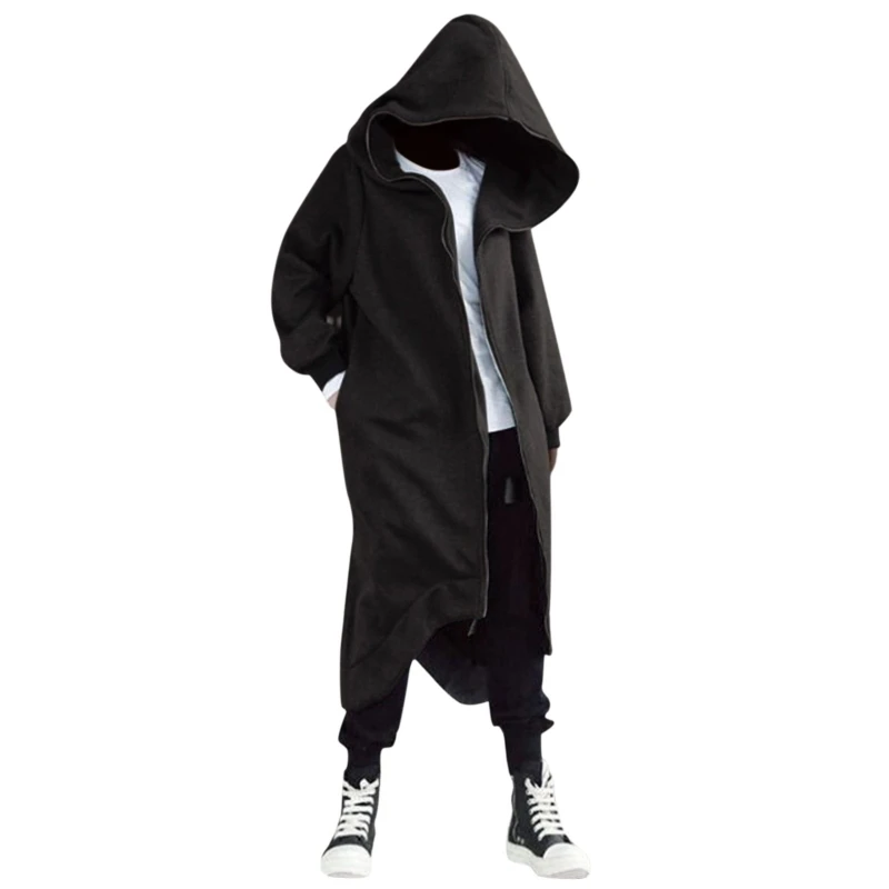 Fashion Unisex Long Sleeve Hooded Nazgul Long Coat Zipper Closure Fleece Lined Long Hoodie Hot Sale Dropshipping
Fashion Unisex Long Sleeve Hooded Nazgul Long Coat Zipper Closure Fleece Lined Long Hoodie Hot Sale Dropshipping