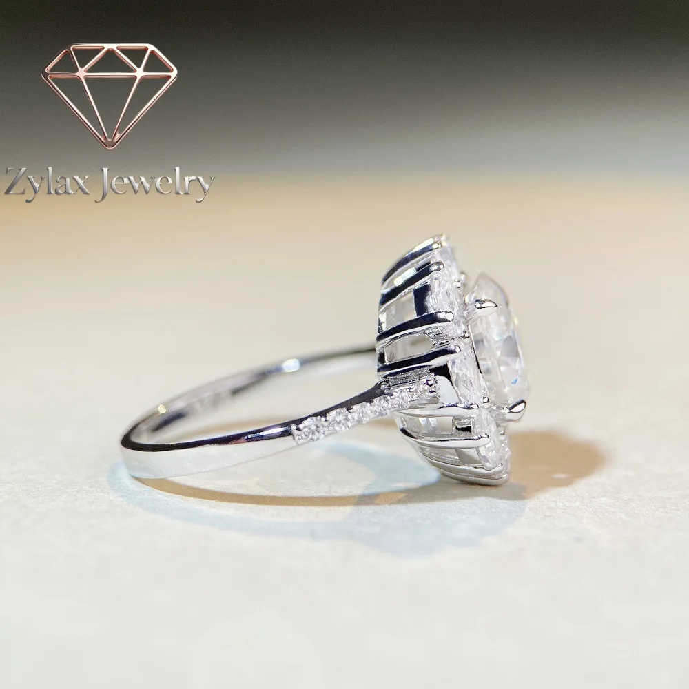 Zylax Jewelry Luxury 18K white gold solid platinum PT950 Women's 1 karat diamond ring pigeon egg D color ring
Zylax Jewelry Luxury 18K white gold solid platinum PT950 Women's 1 karat diamond ring pigeon egg D color ring