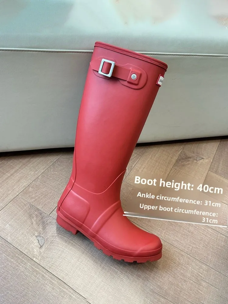 Waterproof Anti-slip High-Tube Knee-Length Rain Boots Women's Camping Outdoor Shoes Fashionable Korean Style round Toe Boots
Waterproof Anti-slip High-Tube Knee-Length Rain Boots Women's Camping Outdoor Shoes Fashionable Korean Style round Toe Boots
